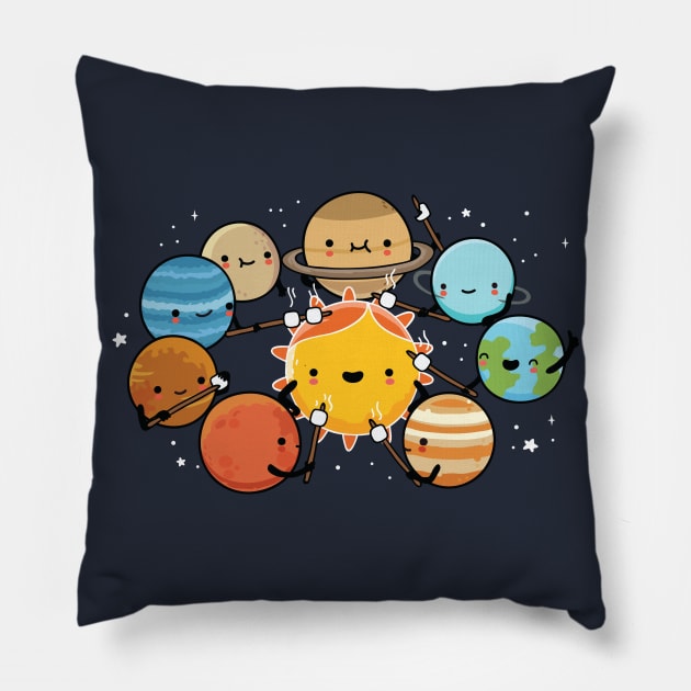 Planets Camping Pillow by wawawiwa