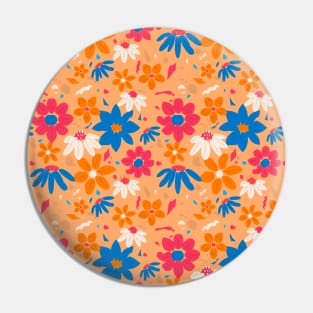 Scandinavian Summer Colorful Spring Flowers Pin