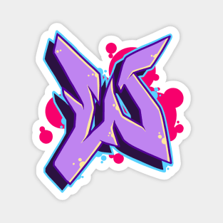 Letter W- Graffiti Street Art Style Magnet