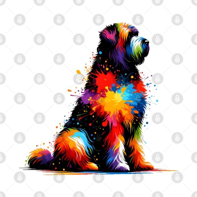 Abstract Bouvier des Flandres in Colorful Splash Art by ArtRUs