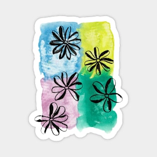 Colourful Flowers Magnet