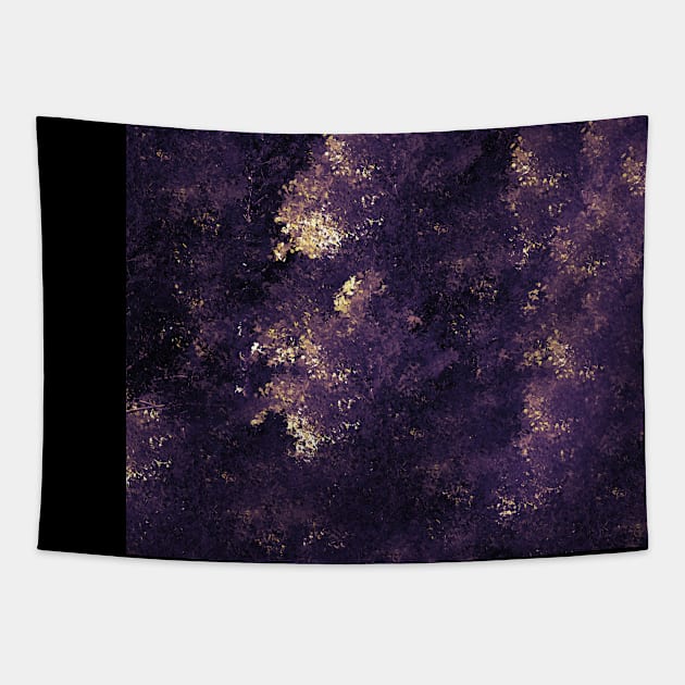 Violet Sunset Forest Scenic View Tapestry by Cottonbutton