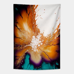 Honey Fusion - Abstract Alcohol Ink Resin Art Tapestry