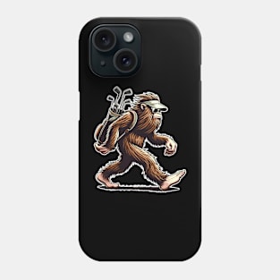 Funny Golf Novelty Sasquatch Bigfoot Golfing Phone Case