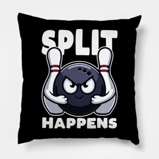 Split Happens Bowling Funny Pillow