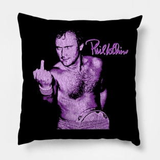 Funny Phil Collins Fan Art Purple Pillow