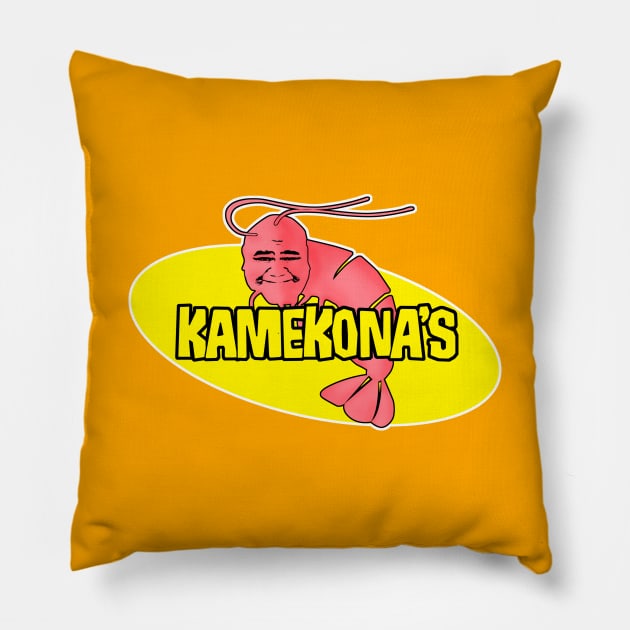 KAMEKONA'S SHRIMP Pillow by fozzilized