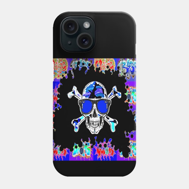 graffiti urban skull Phone Case by LowEndGraphics