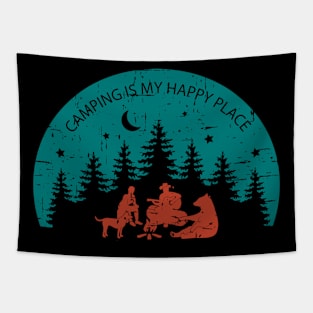 Camping my happy place Tapestry