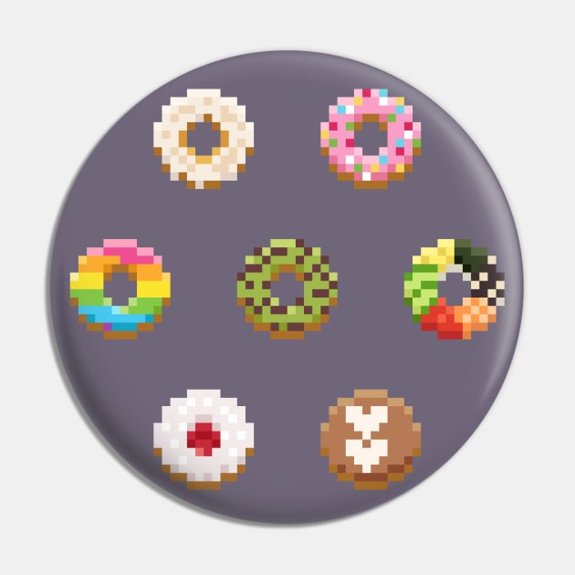 Pixel Donuts Pin by norinoko