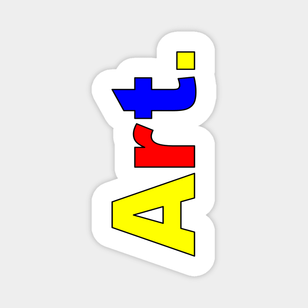 Art (Primary Colors / Vertical) Magnet by Art_Is_Subjective