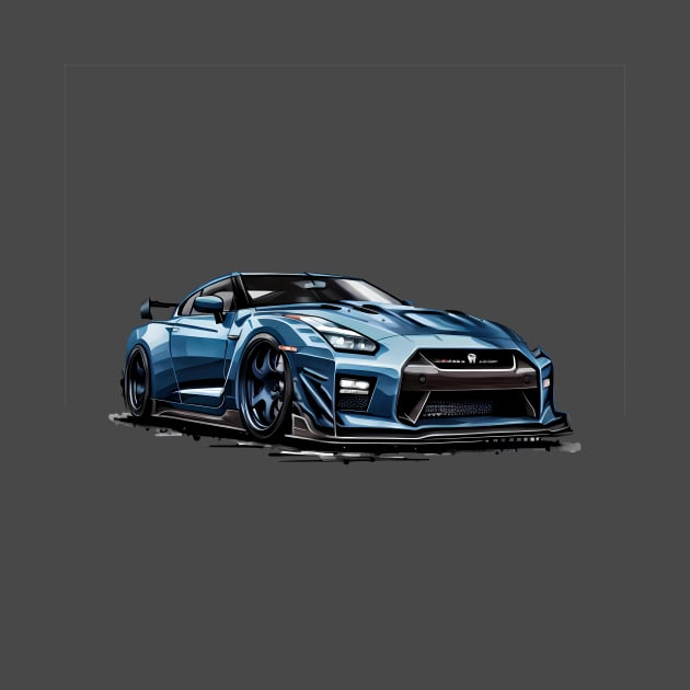 Nissan Gtr r35 Godzlila Car Lover T-Shirt by mrsticky