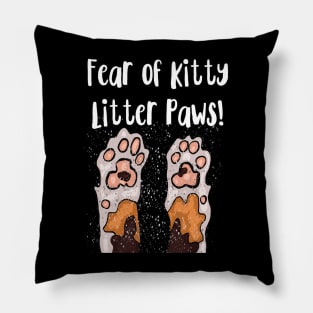 Fear of Kitty Litter Paws Pillow