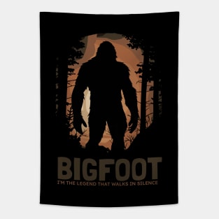 Silence Walk Bigfoot in the Forest Tapestry