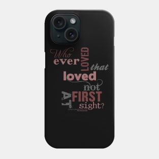 Christopher Marlowe Hero & Leander Love Quote (Colour) Phone Case