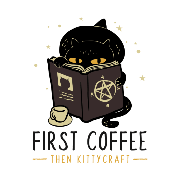 First Coffee - then Kittycraft | Cat, Coffee and Books by GrinTees