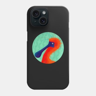 Rare orange bird sticker colorful and funky Phone Case