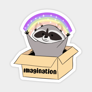 Imagination raccoon Magnet