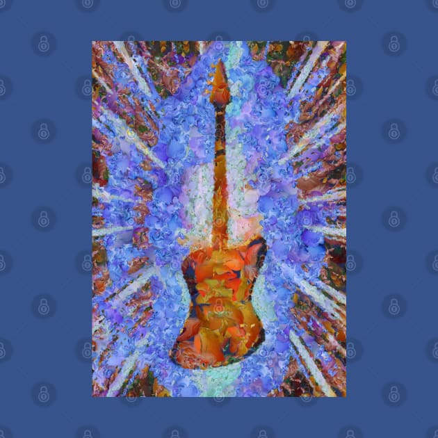 Bass guitar. Modern painting by rolffimages