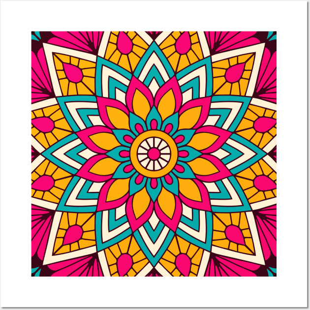 Mandala art colourful design