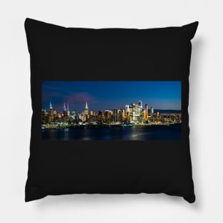 New York city skyline at night 2023 Pillow