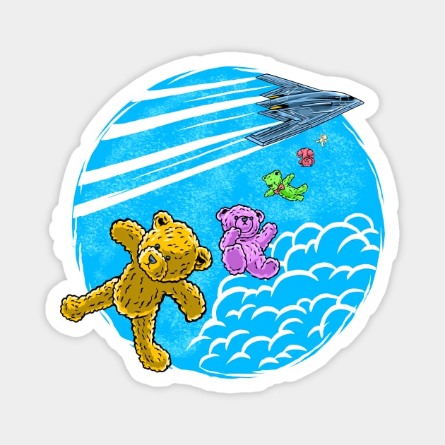 Teddy Bear Stealth Bomber B-2 Spirit Plane Version 3 Magnet by Froggy101rj