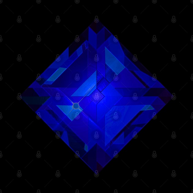 Blue Square Shape Gemstone by The Black Panther