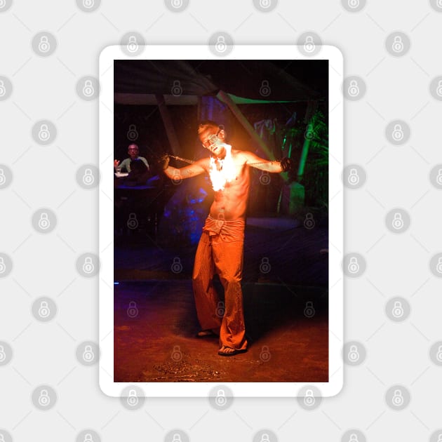 Panama. Bocas del Toro. Fire Juggler. Magnet by vadim19