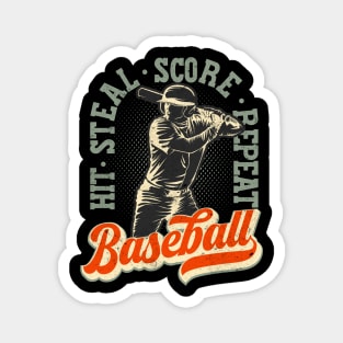 Baseball Lover Vintage Retro Gift Magnet