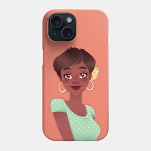 Cute black woman Phone Case