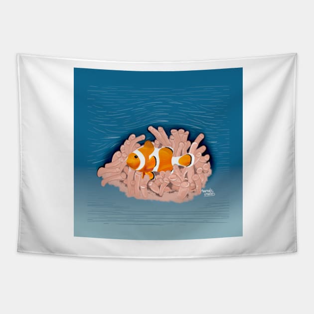 Clown fish Nemo Tapestry by Aurealis