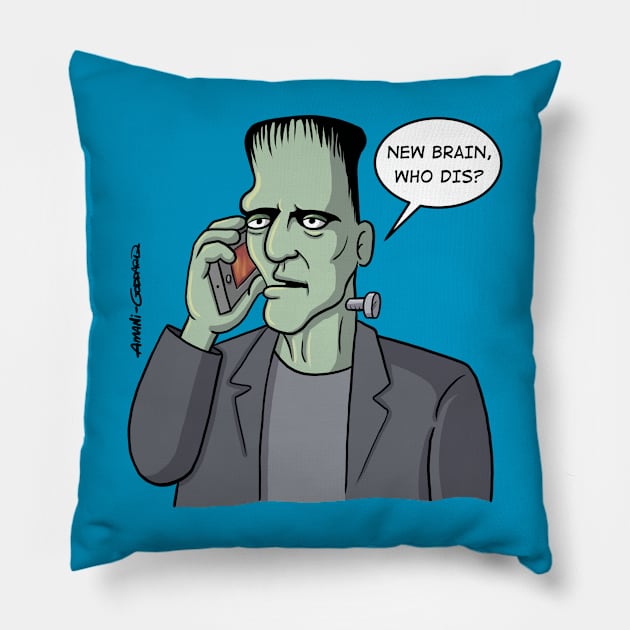 New brain - who dis? Pillow by GODDARD CREATIVE