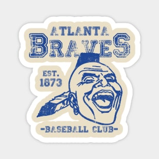 Vintage Atlanta Braves By Semrawud Magnet