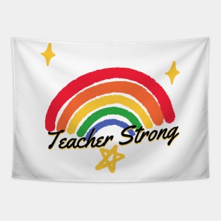 Teacher Strong Back To School In Kindergarten Tapestry