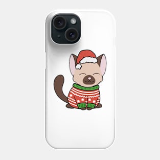 Christmas Sweater Siamese Cat Phone Case