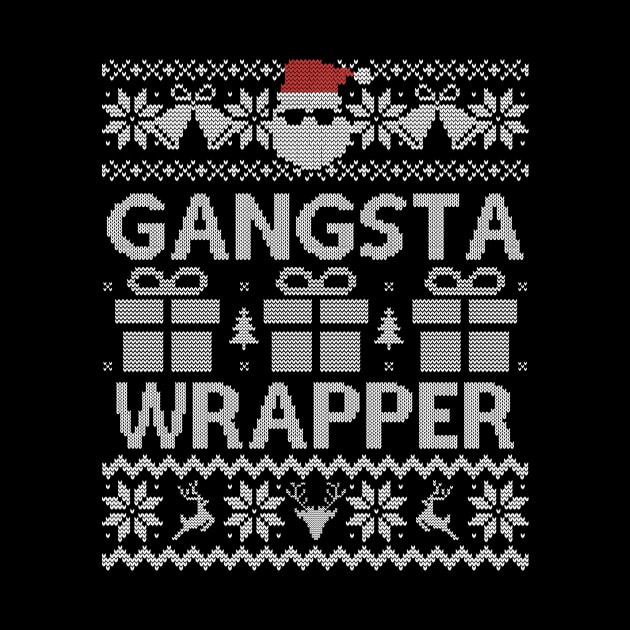 Ugly Christmas Sweater Gangsta Wrapper Santa by HolidayoftheWeek