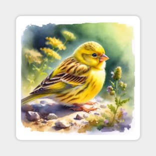 Colorful Canary - Watercolor Bird Magnet