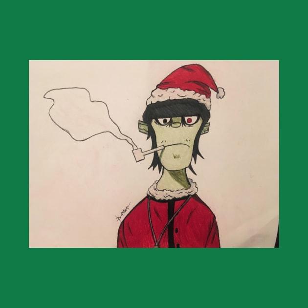 Murdoc in a Santa hat - Phase 4 by PuddinGal4302