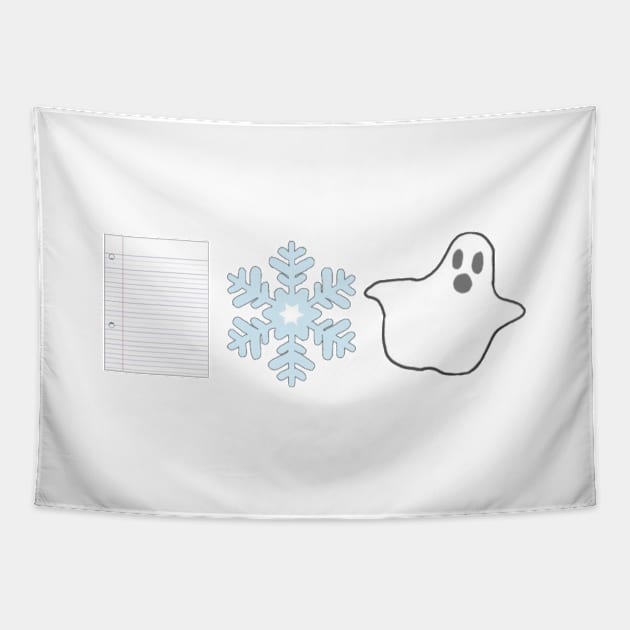 Paper, Snow, A Ghost! Tapestry by sunkissed