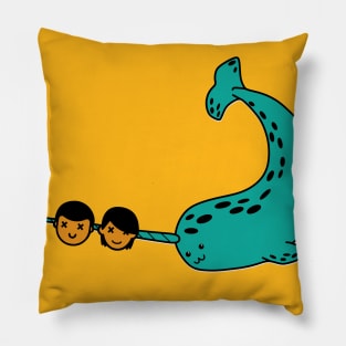 Narwhal and lovers Pillow