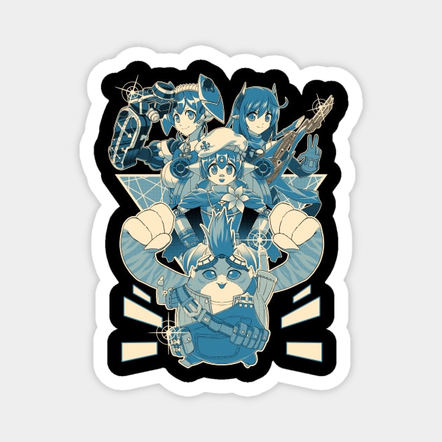 robo blade Magnet by CoinboxTees