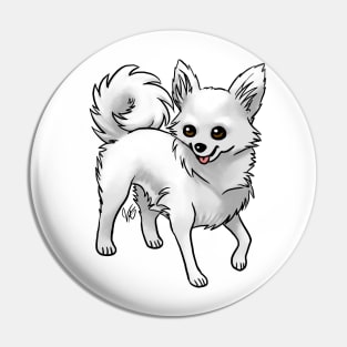 Dog - Chihuahua - Long Haired - White Pin