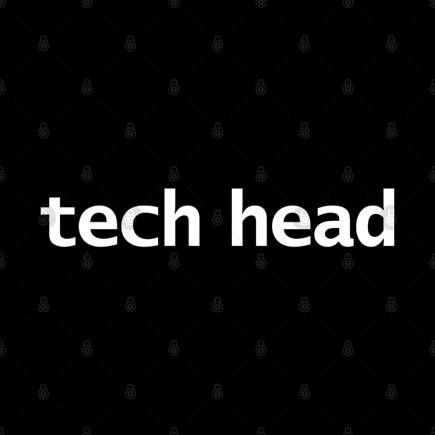 Tech Head Typography White Text by ellenhenryart