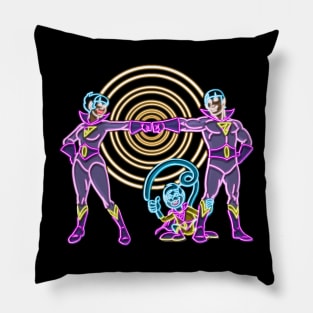 Wonder twins neon color Pillow