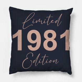 Limited 1981 Edition 40th Birthday Gift 2021 Pillow