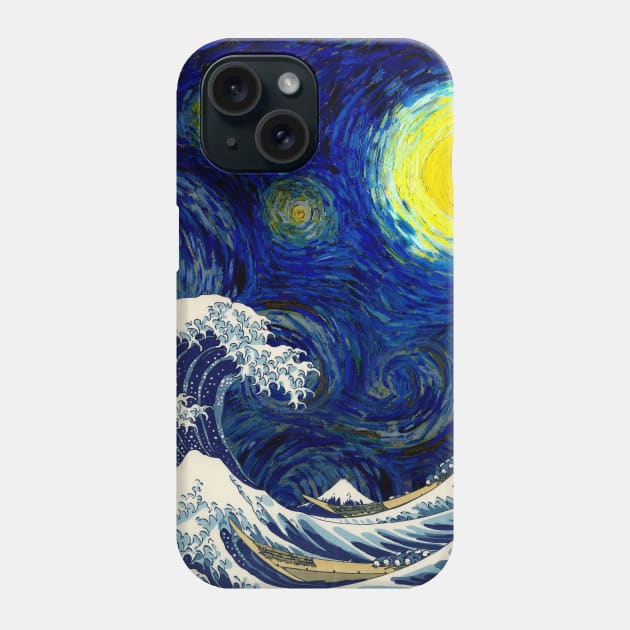 The Great Wave off Starry Night Phone Case by Bomdesignz