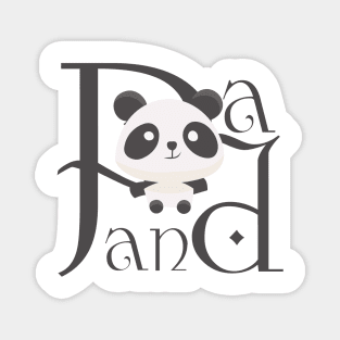 Panda Bear! Cute! happy Panda Magnet