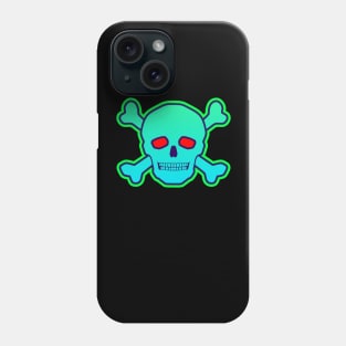 Skull Poison, Green Phone Case