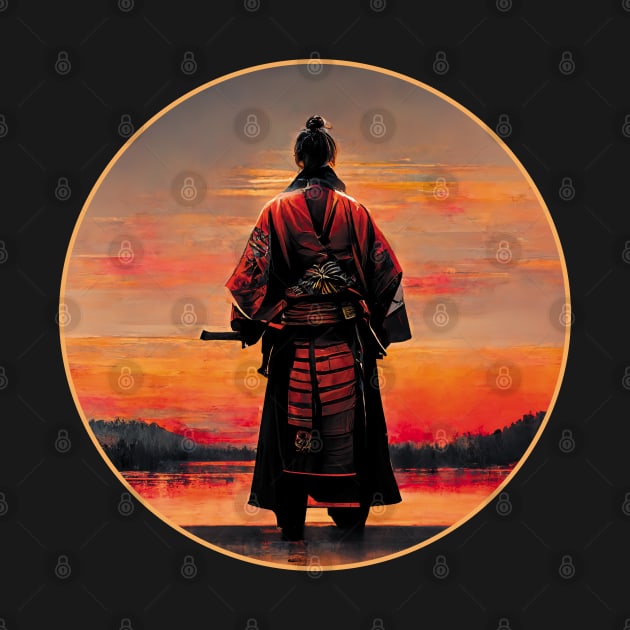 Lonely Samurai Warrior | Red Sky Ronin by TMBTM