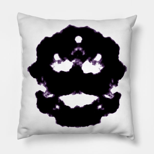 Rorschach inkblot mask Pillow by AnnArtshock